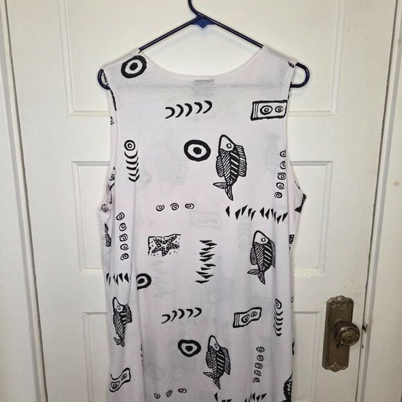 Plus Size Vintage 1990s Exist Sports Line Mini Shift Dress - Picture 2 of 4